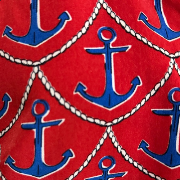 Talbots- anchor nautical ruffle dress- 10 - Picture 3 of 7